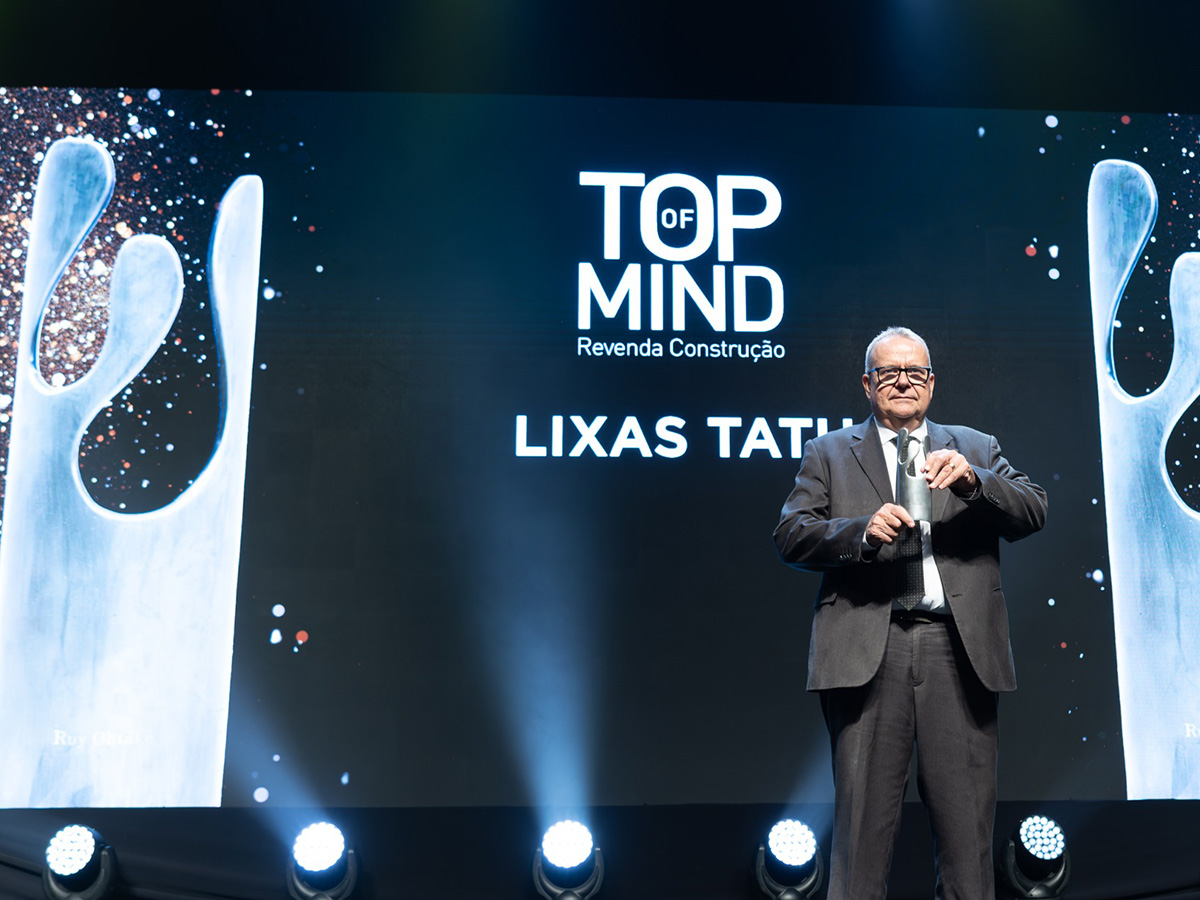 Lixas Tatu conquista o 1º lugar na categoria Lixas no prêmio Top OF Mind do Grupo Revenda Construção